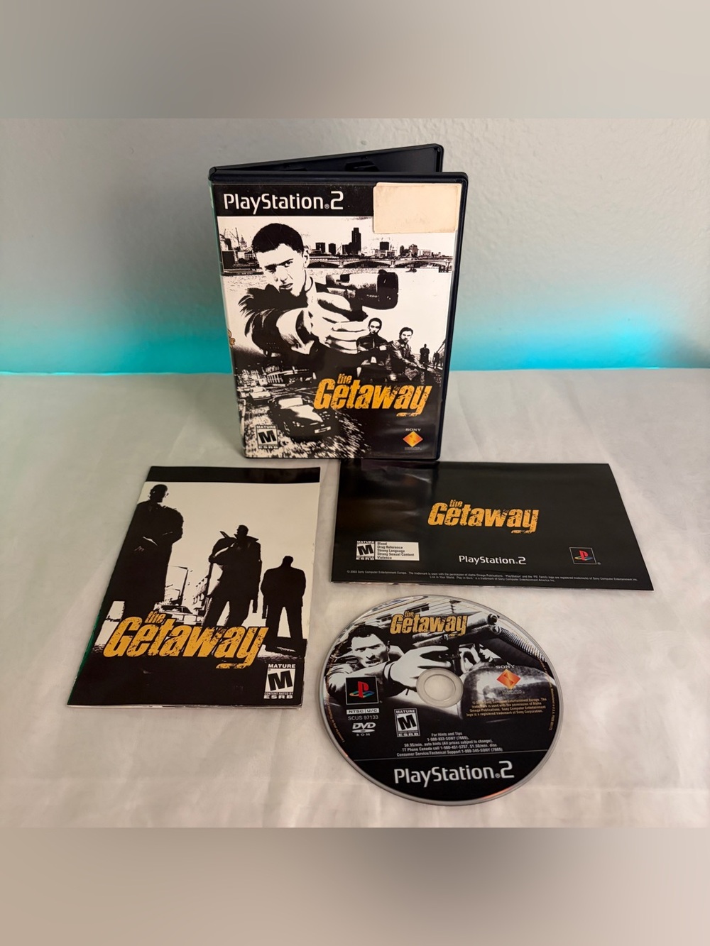 The Getaway Playstation2 2003 Ps2 W/ Poster Complete In Box Tested Works Game